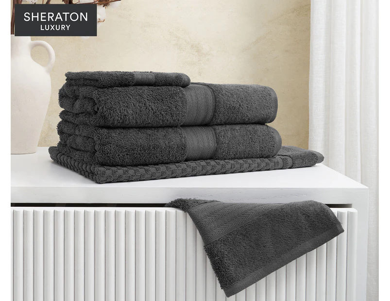 Sheraton Luxury Egyptian Cotton 5-Piece Towel Set - Slate