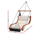 Gardeon Hammock Chair Wooden Hanging Indoor Outdoor Lounge Patio