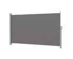 Instahut Side Awning Sun Shade Outdoor Retractable Privacy Screen 1.8X3M Grey