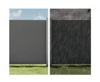 InstaHut Side Awning Sun Shade Outdoor Retractable Privacy Screen 1.8X3M Grey