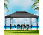 Instahut Gazebo 4x3m Marquee Outdoor Wedding Party Event Tent Home Iron Art Shade Grey