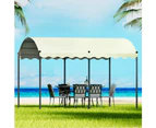 InstaHut Gazebo Marquee 4x3m Outdoor Event Wedding Tent Camping Party Shade Iron Art Canopy Beige