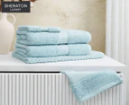 Sheraton Luxury Egyptian Cotton 5-Piece Towel Set - Porcelain Blue