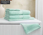 Sheraton Luxury Egyptian Cotton 5-Piece Towel Set - Frosted Mint