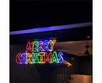 Christmas LED Motif Animated Merry Christmas 160x60cm Rainbow Edition Outdoor