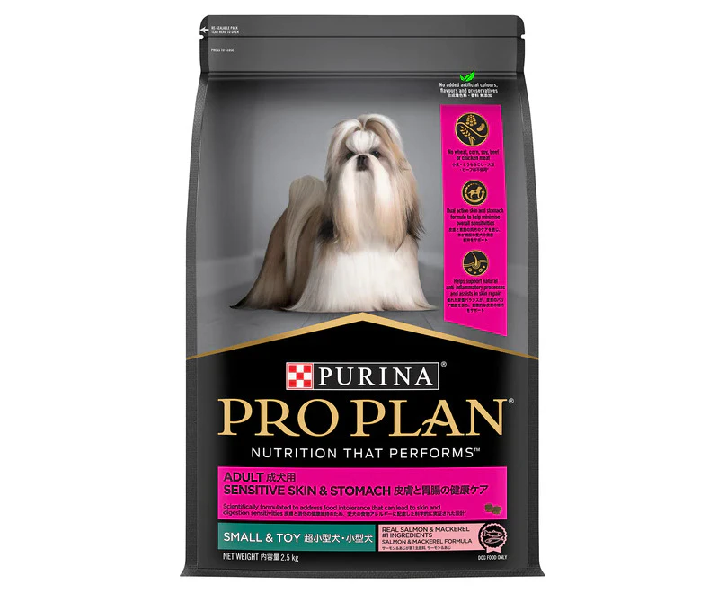 Pro Plan Adult Sensitive Skin & Stomach Small & Toy Breed Dry Dog Food 2.5kg