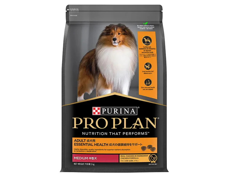 Pro Plan Adult Medium Breed Dry Dog Food Chicken 3kg