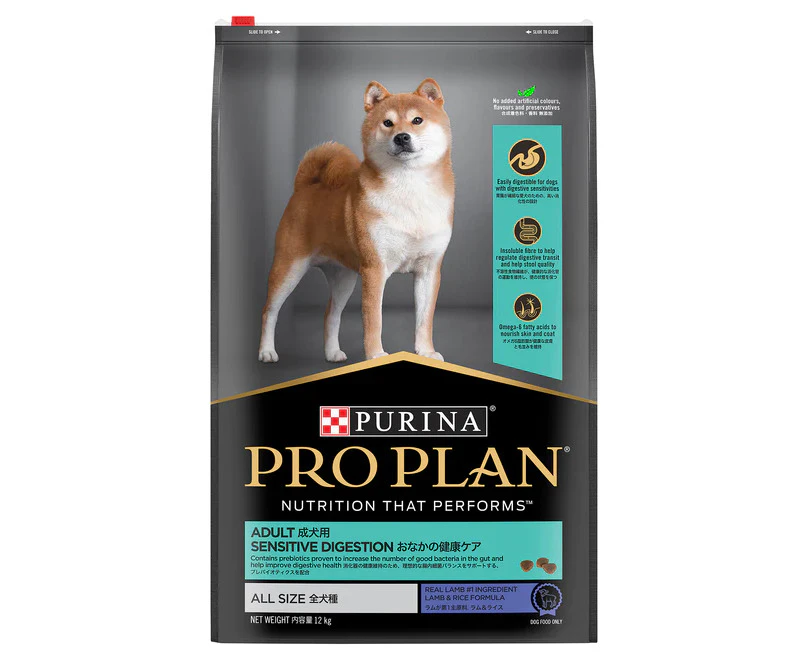 Pro Plan Adult Sensitive Digestion Dry Dog Food Lamb 12kg