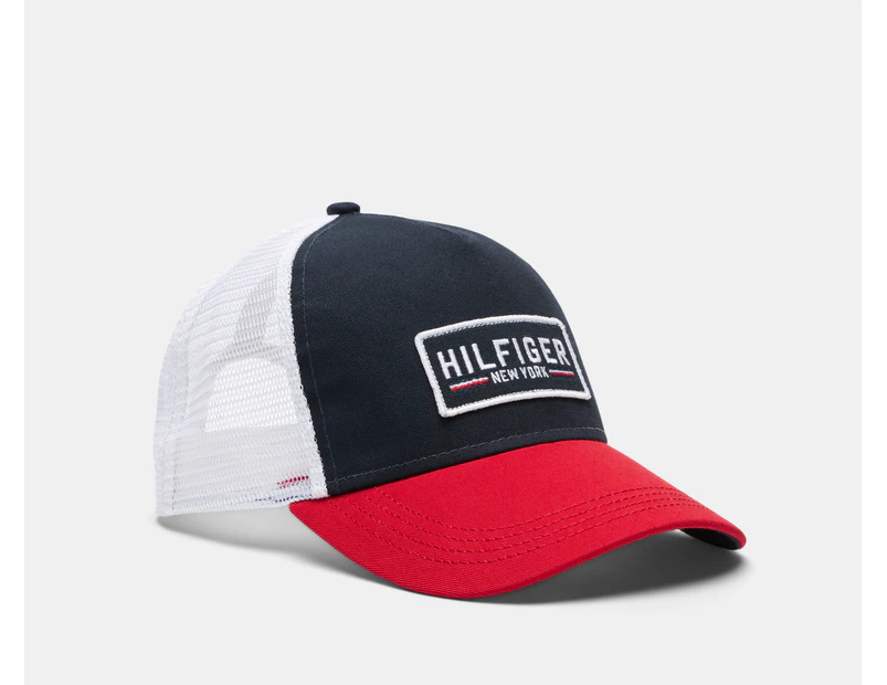 Tommy Hilfiger Ethan Trucker Cap - Sky Captain/Red