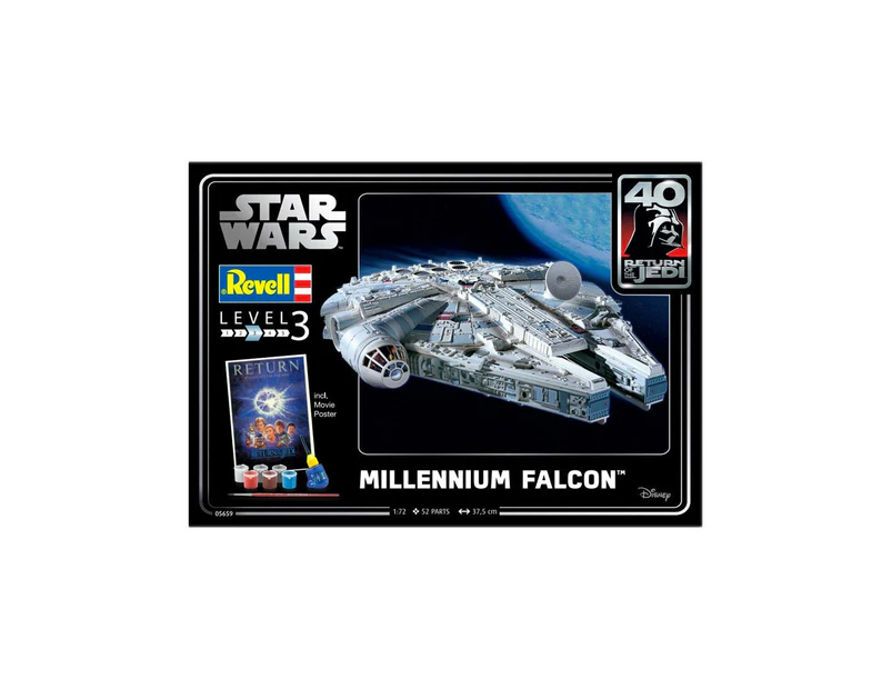 Revell 1:72 Millennium Falcon Gift Set Scale Model Kids Play Toy Gift Set 10y+