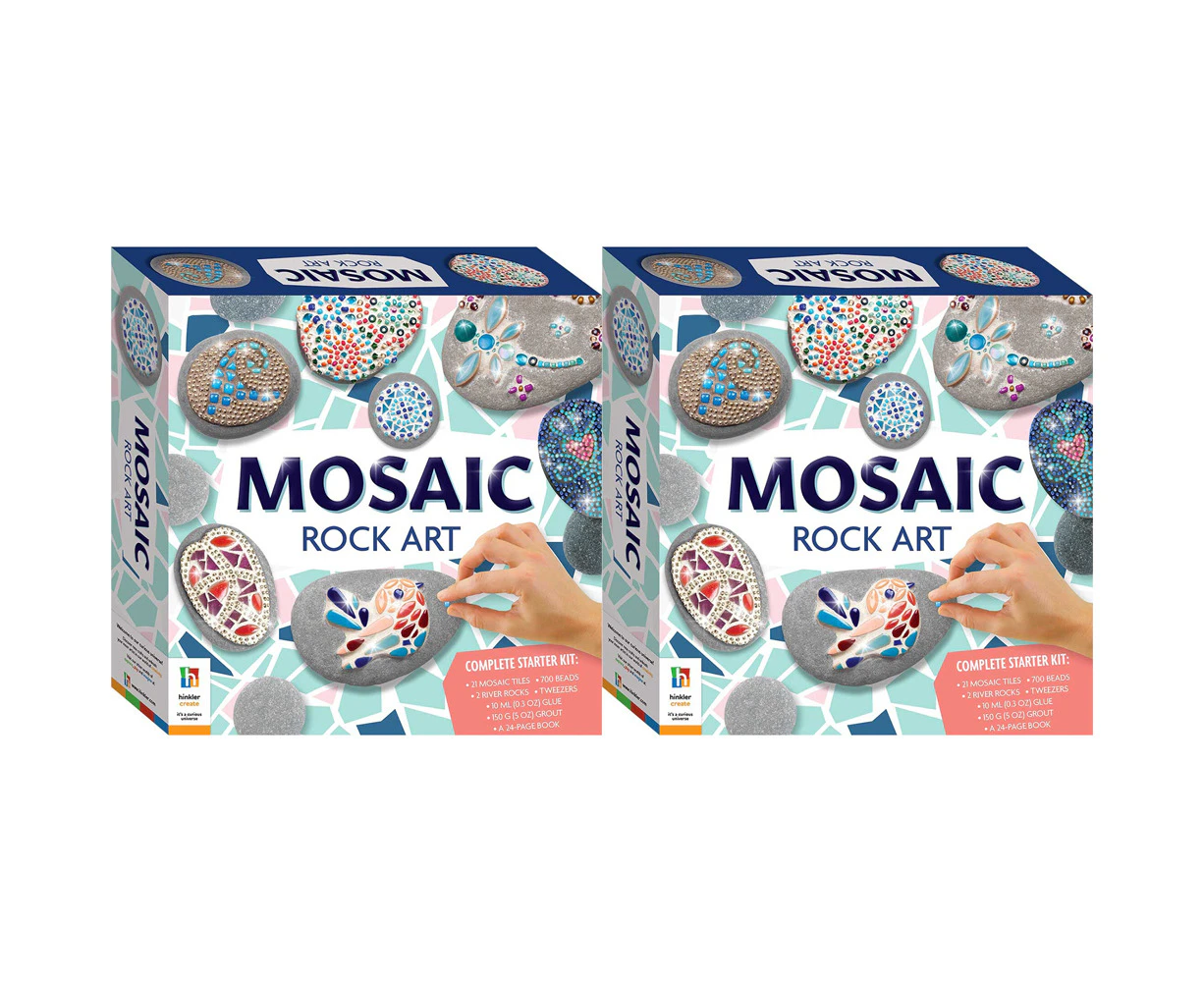 2x Craft Maker Mosaic Rock Art Box Set Craft Activity Kit DIY Hobby Project