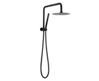 Round Shower head Set 8 inch Brass Handheld Shower head Bathroom Shower system Top Water Inlet Black