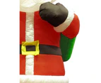 Giant Santa Holding Christmas Sack Illuminated Christmas Inflatable Display - 3m - Red White & Black