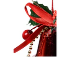 Decorative Red Christmas Bell Hanging Ornaments - 3 x 50mm
