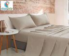 CleverPolly Vintage Washed Microfibre Sheet Set - Linen
