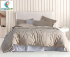 CleverPolly Vintage Washed Microfibre Quilt Cover Set - Linen