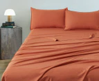 CleverPolly Vintage Washed Microfibre Sheet Set - Terracotta