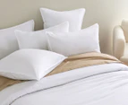 CleverPolly Vintage Washed Microfibre Quilt Cover Set - White
