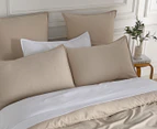 CleverPolly Vintage Washed Microfibre Quilt Cover Set - Linen
