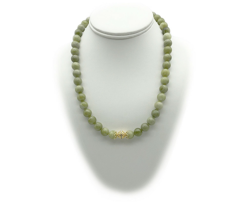 Georgiadis 10mm Natural Peridot Persian Love Gold Plated Rhinestone  Necklace, Bracelet & Earring Set