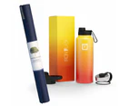 Jade Yoga Voyager Mat - Midnight & Iron Flask Wide Mouth Bottle with Spout Lid, Fire, 40oz/1200ml Bundle