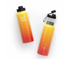 Jade Yoga Harmony Mat - Orange & Iron Flask Wide Mouth Bottle with Spout Lid, Fire, 40oz/1200ml Bundle