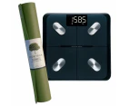 Jade Yoga Harmony Mat - Olive & Etekcity Scale for Body Weight and Fat Percentage - Black Bundle