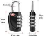 Luggage Locks , 4 Digit Combination Padlock Codes with Alloy Body for Travel Bag Suit Case Lockers Gym Bike Locks
