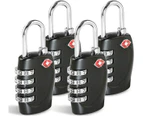 Luggage Locks , 4 Digit Combination Padlock Codes with Alloy Body for Travel Bag Suit Case Lockers Gym Bike Locks