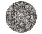 Evolve Scape Transitional Round Rug - Charcoal - 150x150cm