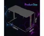 Advwin Gaming Office Desk Ergonomic Racer Table Carbon Fiber Gamer Workstation with Cup Holder & Headset Hook 120cm