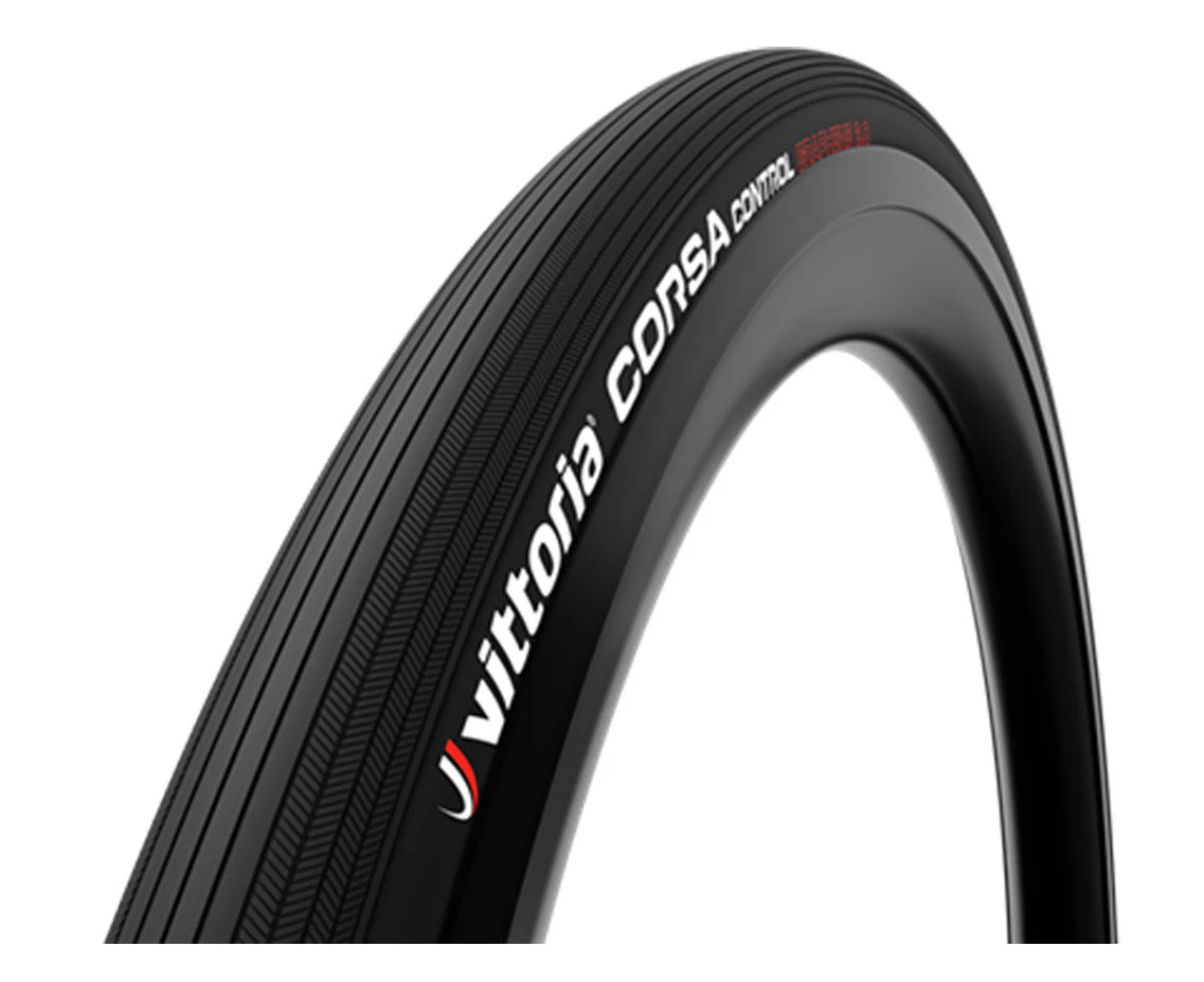 Vittoria Corsa Control TLR Graphene 2.0 Folding Clincher Tyre - Black 700 x 30mm - Black