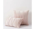 Hyper Cover Bandage Stripes Velvet Cushion Cover - Pink