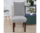 Hyper Cover Stretch Dining Chair Covers with Patterns Elegant Grey - 6 pcs