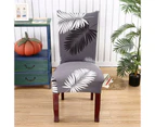 Hyper Cover Stretch Dining Chair Covers with Patterns Black Feather - 6 pcs