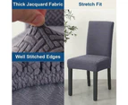 Hyper Cover Jacquard Dining Chair Covers Slate - 6 pcs