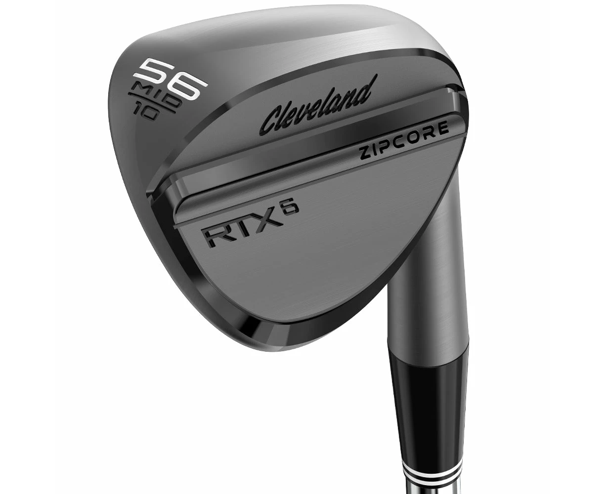 Cleveland RTX6 Zipcore Wedge - Steel RH - 56d, 8b (LOW+), Black Satin