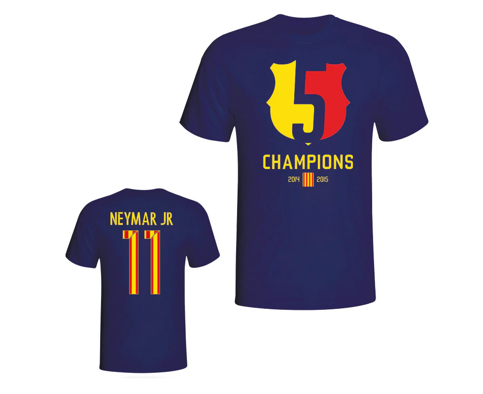 Barcelona 2015 Neymar Champions Tee (Navy)