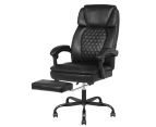 Advwin Ergonomic Office Chair Desk Chair with Footrest Black