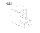 Maclaren Macey 3 Drawer Cabinet Pedestal White White
