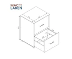 Maclaren Macey 2 Drawer Filing Pedestal Cabinet Oak Oak