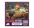1000pc Exploding Kittens Puzzle Cats Playing Chess Kids/Children Fun Game Toy