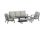 Gardeon 5-Piece Outdoor Furniture Setting Table Chair Set Aluminium Sofa 7-Seater