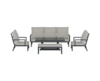 Gardeon 5-Piece Outdoor Furniture Setting Table Chair Set Aluminium Sofa 7-Seater