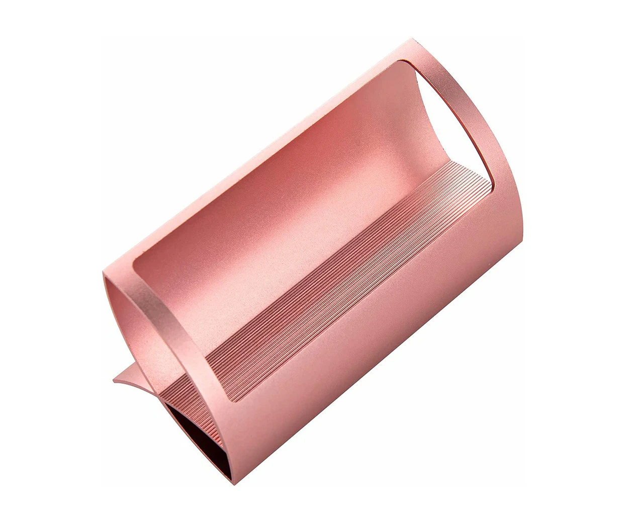 Multifunctional Business Card Holder Box Desktop Alloy Name Card Stand 50 Sheets - Rose gold