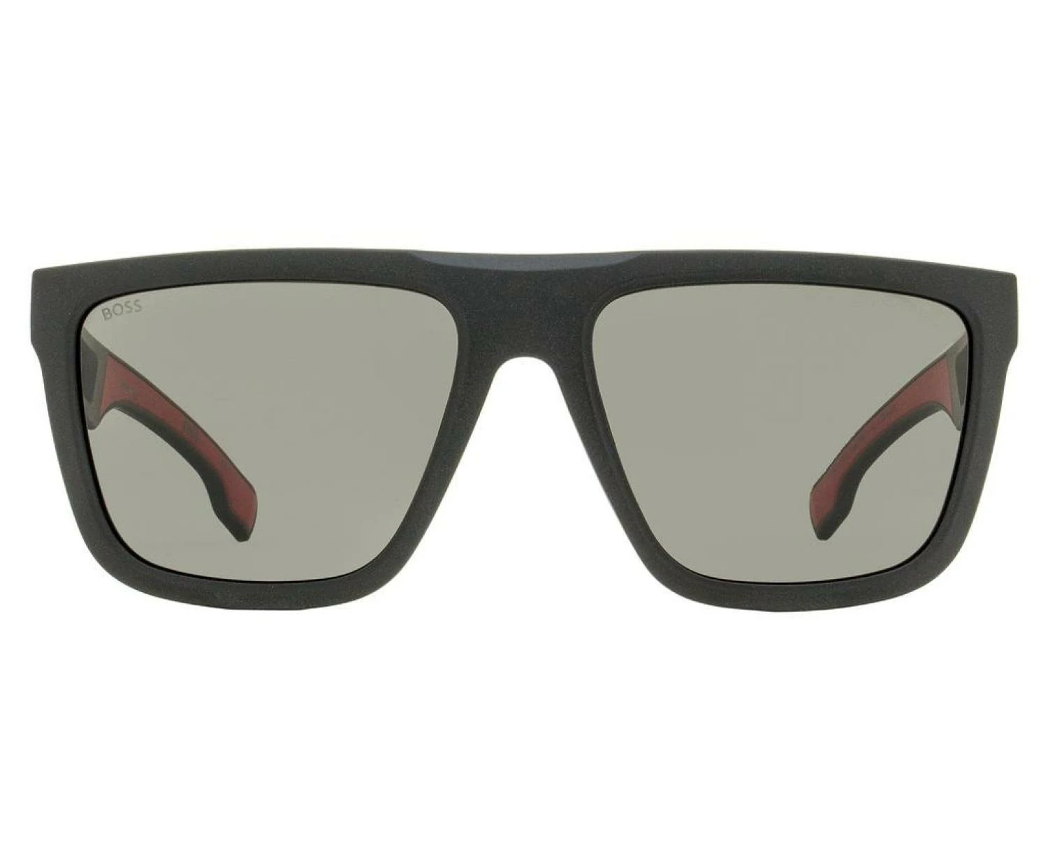 Hugo Boss Men's Polarized Sunglasses B1451S 003M9 Matte Black/Red 59mm