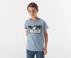 Quiksilver Youth Boys' Sunset Lines Tee / T-Shirt / Tshirt - Blue