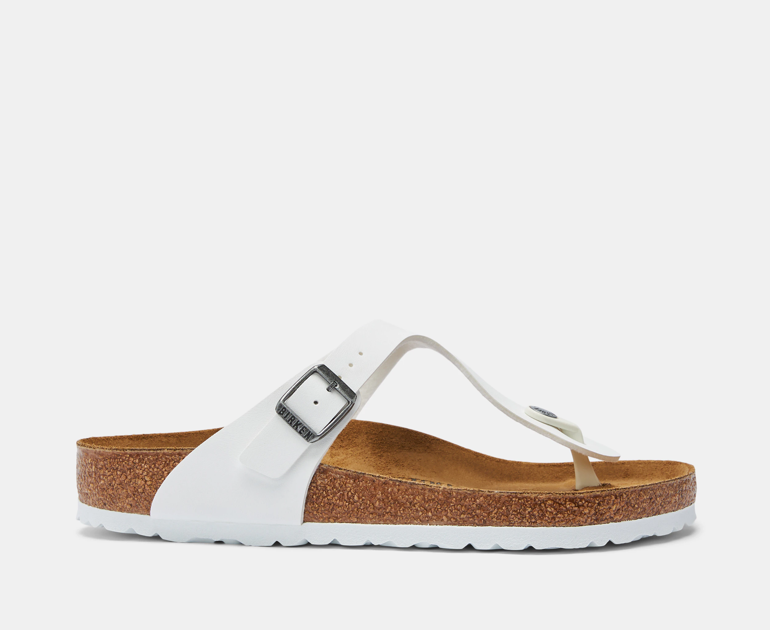 Birkenstock Unisex Gizeh Birko-Flor Regular Fit Sandals - White