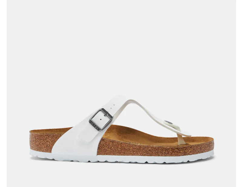 Birkenstock Unisex Gizeh Birko-Flor Regular Fit Sandals - White