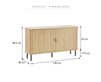 Cooper & Co. Haven Sliding Door 140cm Sideboard Natural